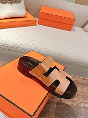 Hermes Kos Clog Brown Slides - 4