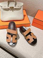 Hermes Kos Clog Brown Slides - 2