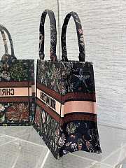 Dior Book Tote Black Multicolor Cabinet Motif 36x18x28cm - 6