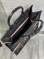 Dior Large Book Tote Black Multicolor Cabinet Motif 42x18x35cm - 5