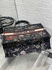 Dior Large Book Tote Black Multicolor Cabinet Motif 42x18x35cm - 4