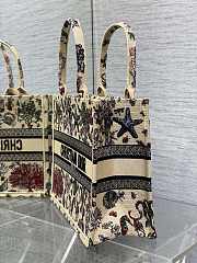 Dior Book Tote Beige Multicolor Cabinet Motif 36x18x28cm - 6