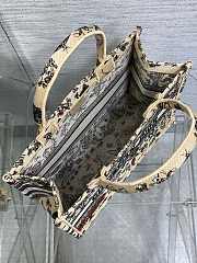 Dior Book Tote Beige Multicolor Cabinet Motif 36x18x28cm - 3