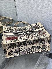 Dior Large Book Tote Beige Multicolor Cabinet Motif 42x18x35cm - 3