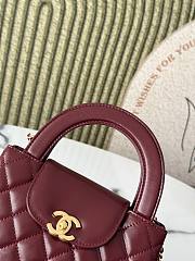 Chanel Kelly Shopper Red Wine Gold Bag 13x19x7cm - 3