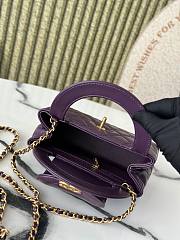 Chanel Kelly Shopper Purple Gold Bag 13x19x7cm - 5