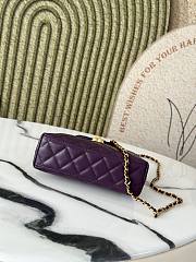 Chanel Kelly Shopper Purple Gold Bag 13x19x7cm - 3