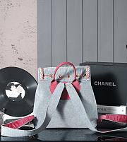 Chanel Vintage Backpack Denim Blue 29cm - 3