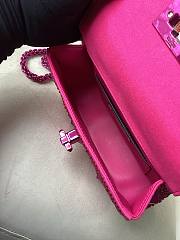 Valentino Garavani Small Roman Stud Sparkling Pink Bag 19x13x6cm - 5