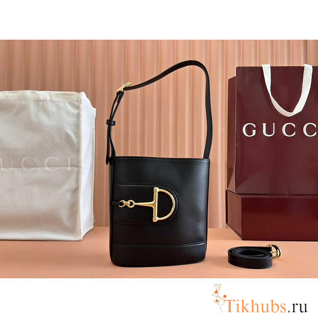 Gucci 73 Mini Bucket Bag Black 18.5x20x8.5cm - 1