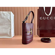 Gucci 73 Mini Bucket Bag Burgundy 18.5x20x8.5cm - 4