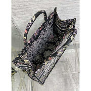 Dior Medium Book Tote Black Millefiori Unicorn 36x18x28cm - 6