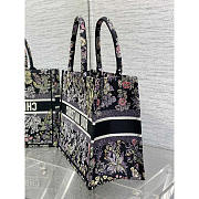 Dior Medium Book Tote Black Millefiori Unicorn 36x18x28cm - 5