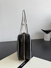 Miu Miu Beau Leather Bag Black White 30x17x8.5cm - 2