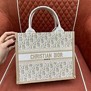 Dior Small Book Tote Natural Oblique 26.5x22x14cm - 6