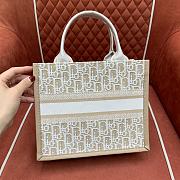 Dior Small Book Tote Natural Oblique 26.5x22x14cm - 2