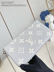 Louis Vuitton LV Félicie Pochette Brume Gray 21x12x3cm - 6