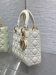 Dior Small Lady My ABC Bag Lambskin White 20cm - 5