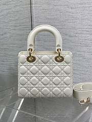 Dior Small Lady My ABC Bag Lambskin White 20cm - 4