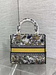 Dior Medium Lady D-Lite Bag Latte Yellow Chardons 24x11x20cm - 5