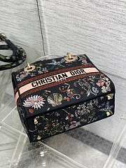 Dior Medium Lady D-Lite Bag Black Cabinet 24x21x12cm - 2