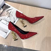 YSL Opyum Pump Red Patent Gold Heel 10cm - 5