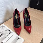 YSL Opyum Pump Red Patent Gold Heel 10cm - 3