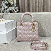 Dior Medium Lady Bag Pink Gold 24cm  - 1