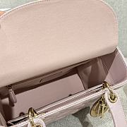 Dior Medium Lady Bag Pink Gold 24cm  - 2