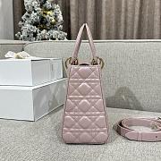 Dior Medium Lady Bag Pink Gold 24cm  - 3