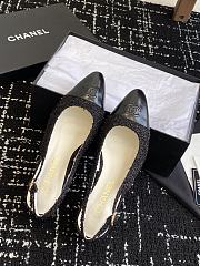 Chanel Slingback Sandals Black Tweed - 2