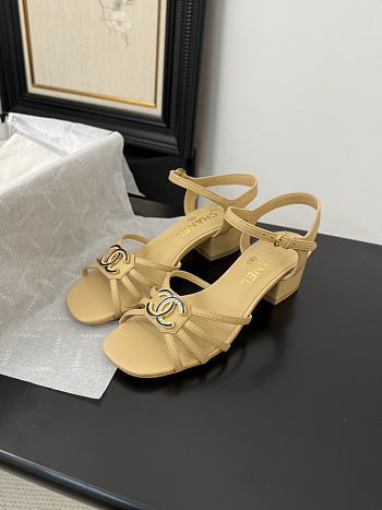 Chanel Beige Sandal Heel 5cm
