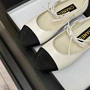 Chanel Mary Janes White Ballerina Flat - 5