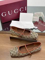 Gucci Women's Horsebit Ballet Flat Beige  - 5