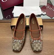 Gucci Women's Horsebit Ballet Flat Beige  - 1