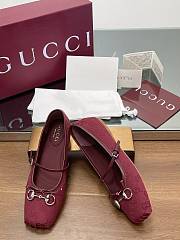 Gucci Women's Horsebit Ballet Flat Red - 3
