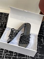 Loewe Petal Anagram Slide Calfskin Black  - 3