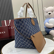 Gucci Totissima Medium Tote Bag Denim Blue 30.5x28x27cm - 4