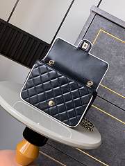 Chanel Flap Bag Lambskin Black & White 23.5x16.5x6.5cm - 2