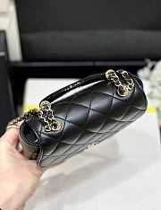 Chanel 25C Black Lambskin Bag 16x14x6.5cm - 5