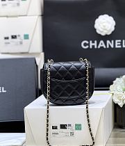 Chanel 25C Black Lambskin Bag 16x14x6.5cm - 3