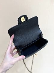 Chanel Mini Flap Bag Caviar Gold Black Gold 18x13x5.5cm - 3
