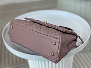 Chanel Coco Handle Bag Small Purple Caviar Gold 24cm - 6