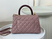 Chanel Coco Handle Bag Small Purple Caviar Gold 24cm - 3