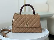 Chanel Coco Handle Bag Small Caramel Brown Caviar Gold 24cm - 1
