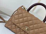 Chanel Coco Handle Bag Small Caramel Brown Caviar Gold 24cm - 4