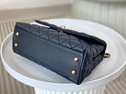 Chanel Coco Handle Bag Small Navy Blue Brown Caviar Gold 24cm - 3