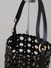 YSL The Hearted Bucket Bag Black 20x30x20cm - 6