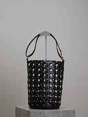 YSL The Hearted Bucket Bag Black 20x30x20cm - 5