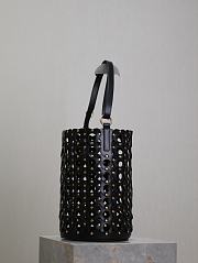 YSL The Hearted Bucket Bag Black 20x30x20cm - 4